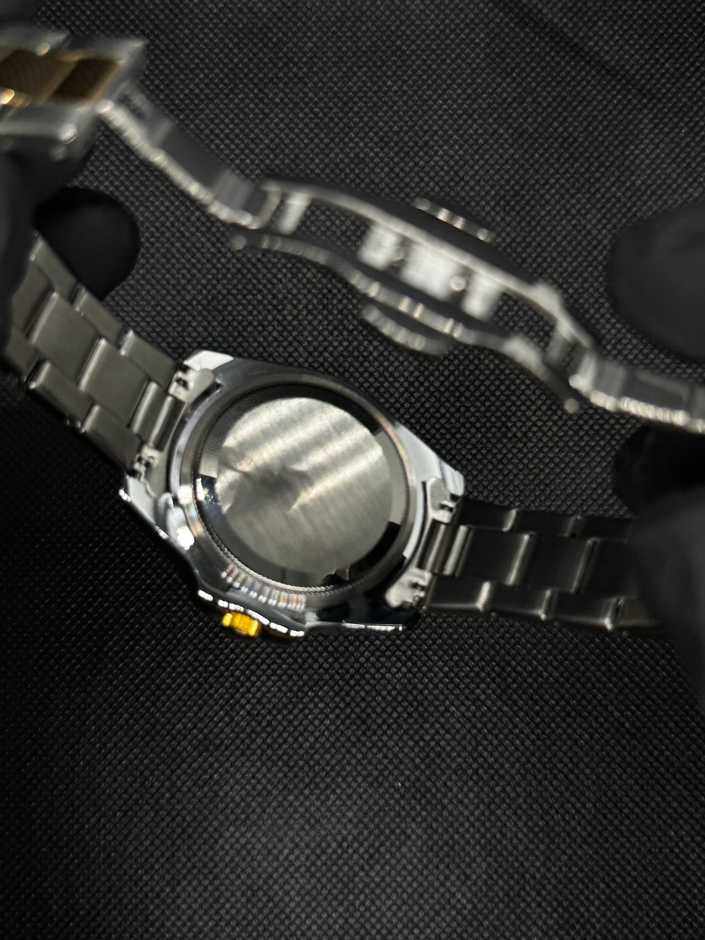 ROLEX Submariner TWO Tone Black dial Stainless Steel Master lock date and time rotating dial