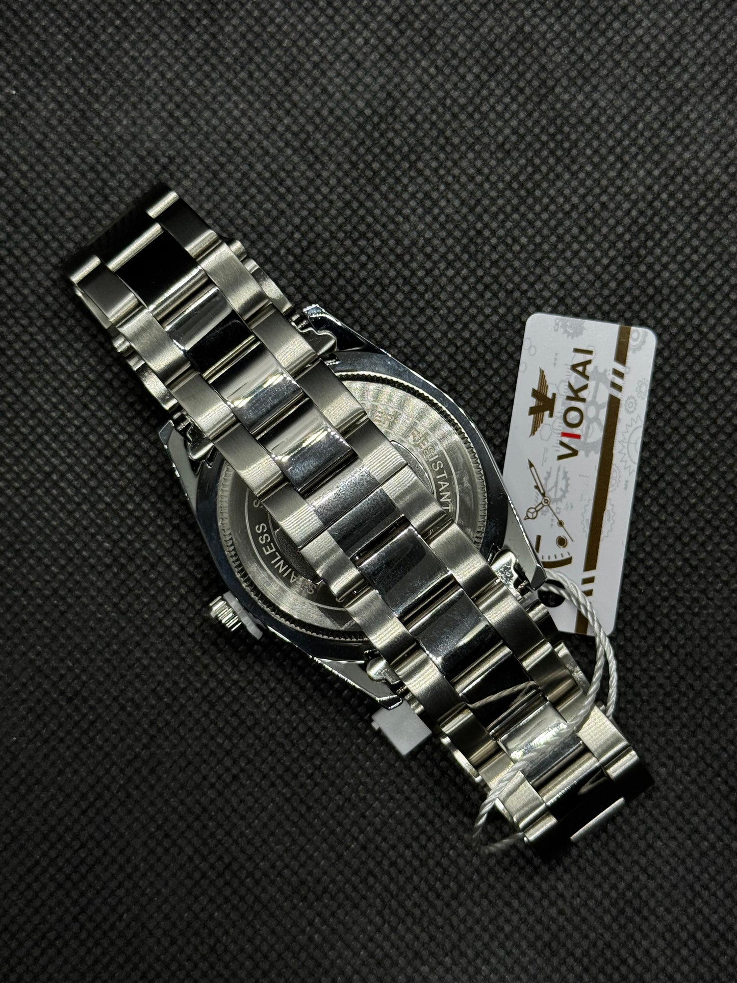 Viokai Quarts blue dial  40mm Master Lock Stainless Steel