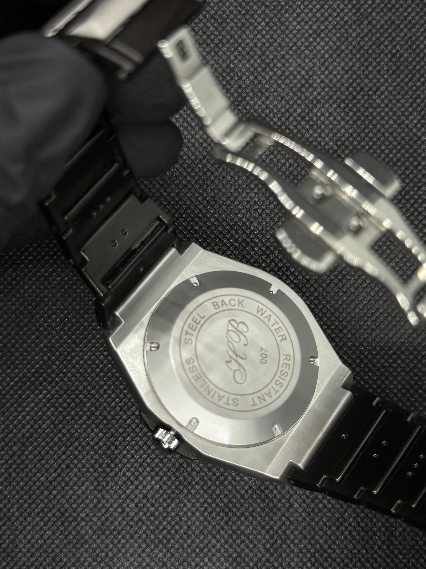 Hublot geneve two tone diamont cut Stainless steel date working master lock