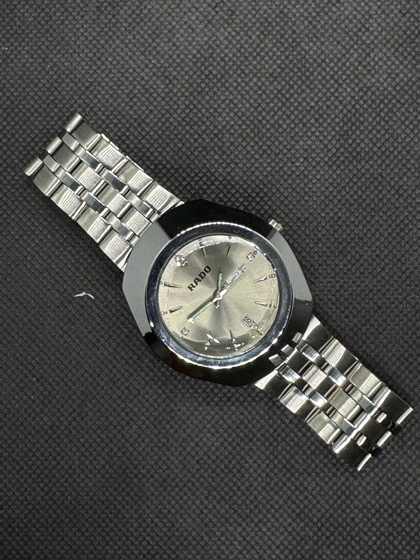 Rado Silver Diastar Stainless Steel date working master lock