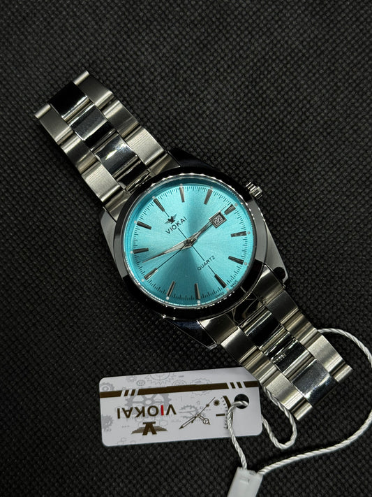 Viokai Quarts Tiffany Dial 40mm Master Lock Stainless Steel
