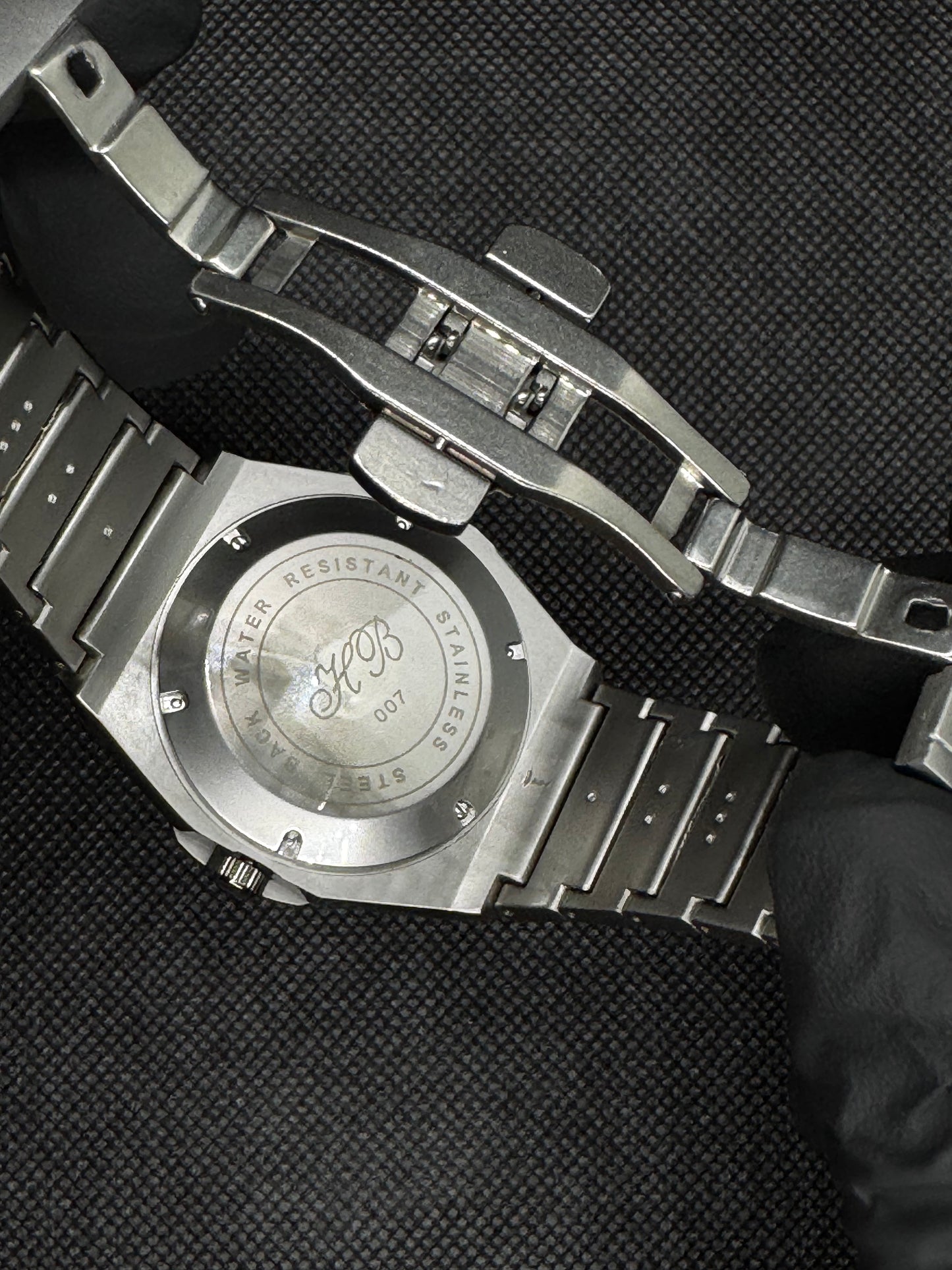 Hublot Geneve Master lock Green Dial Diamont Cut Stainless Steel Date Working