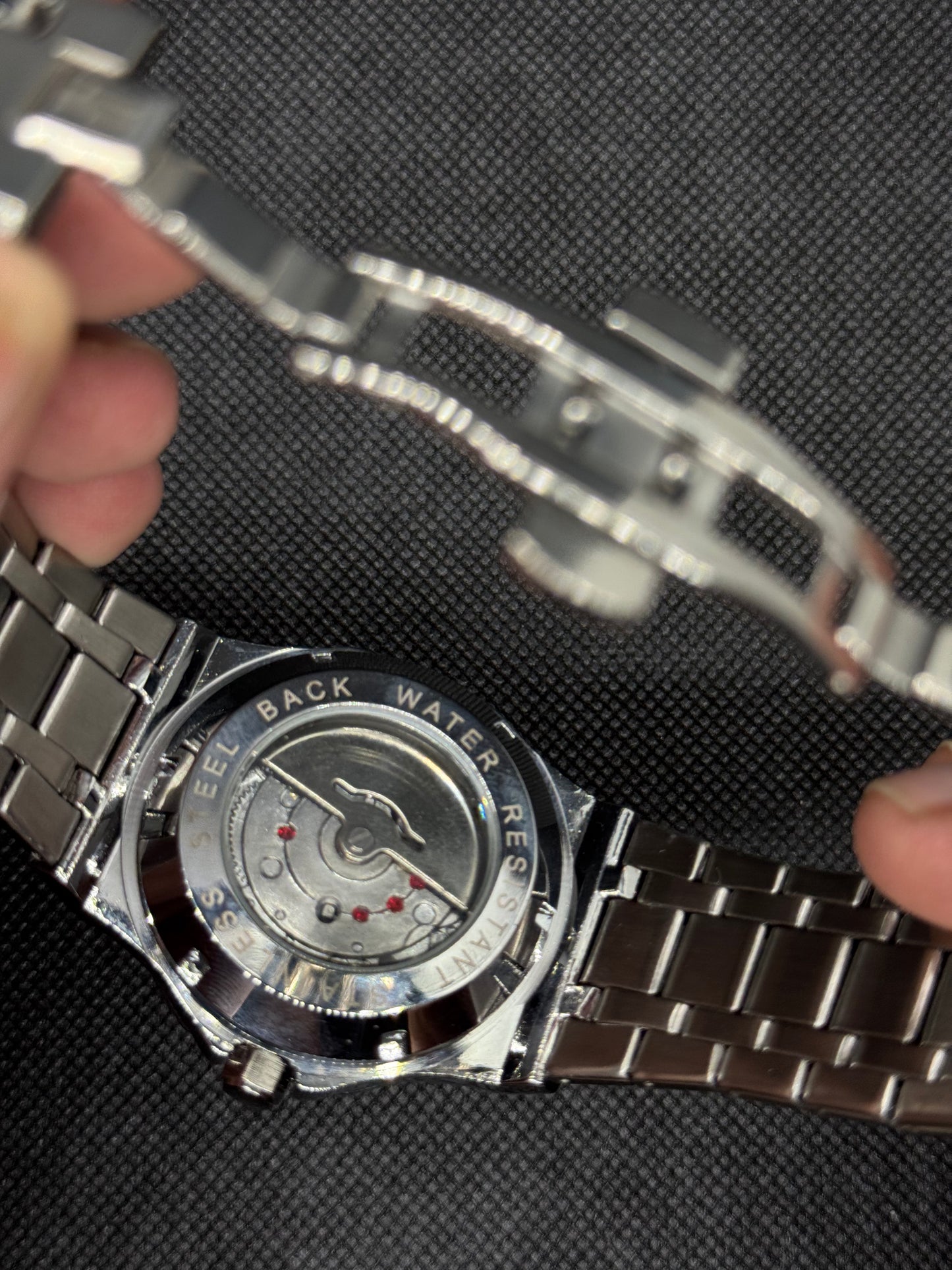 AP Automatic back dial Quarts movemont Tiffany colour 40mm Date working Stainless Steel