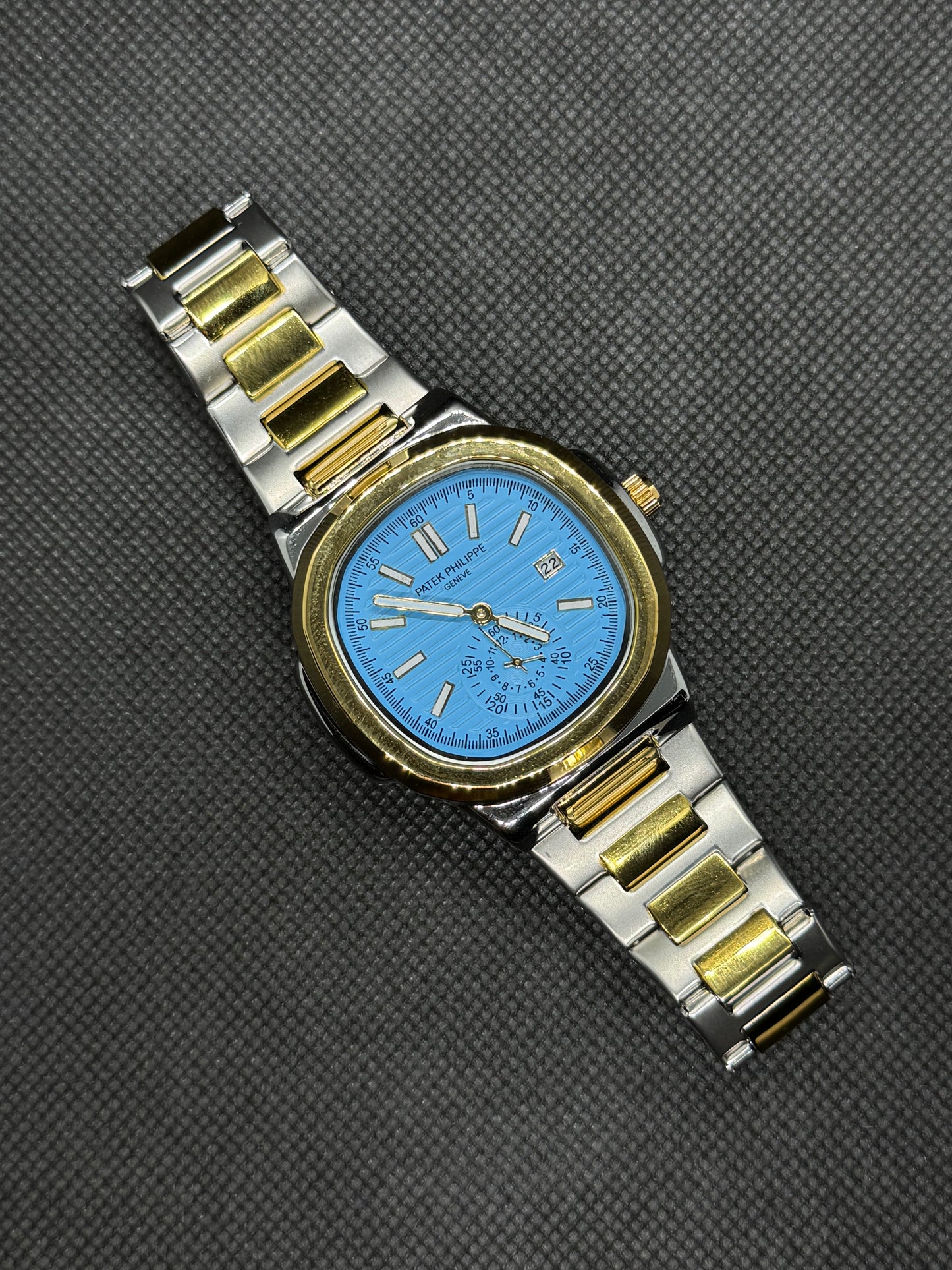 Patek Philippe Tiffany Dial two tone coloue date working Stainless Steel