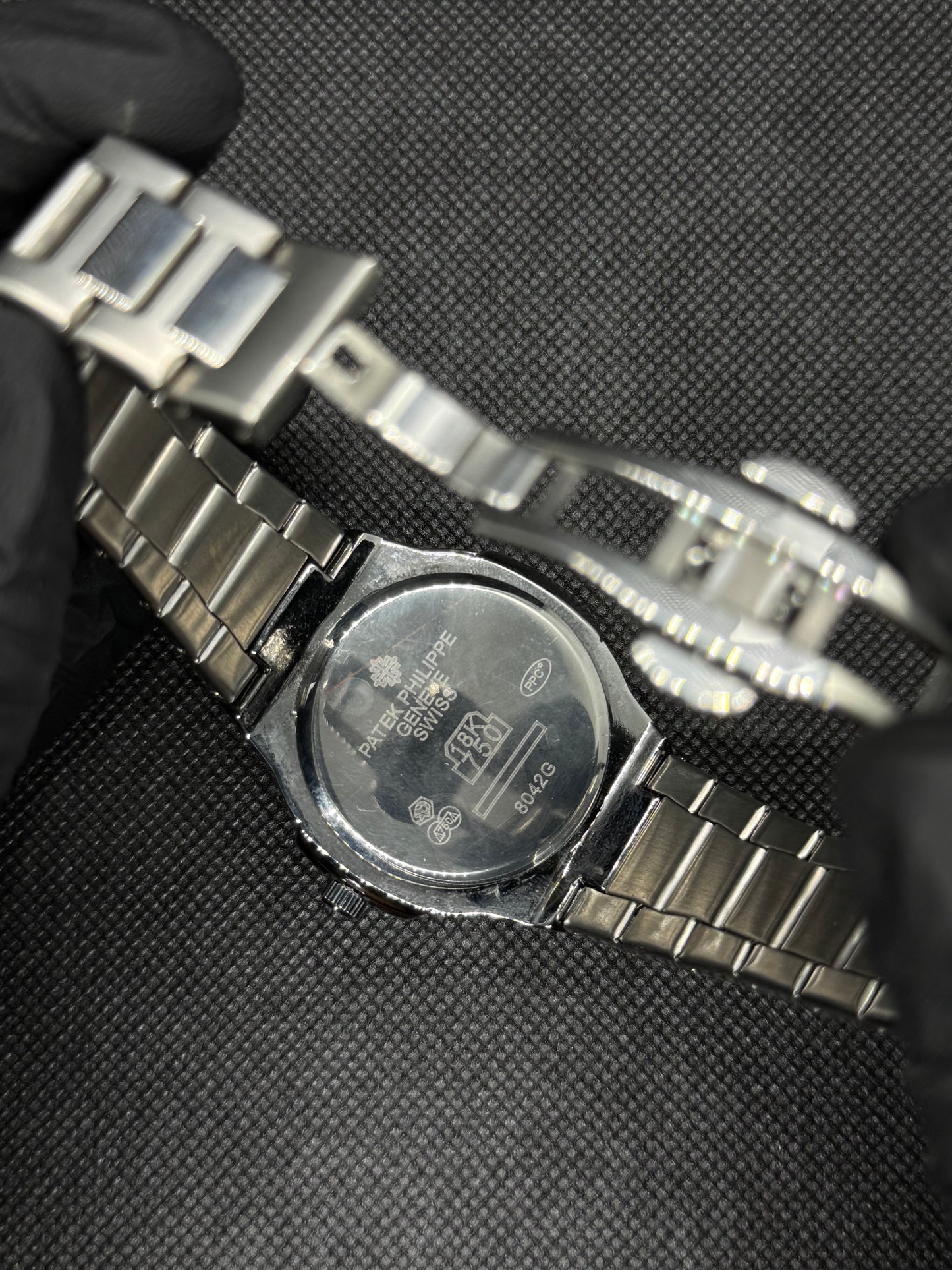 Patek Philippe Green Dial Date Working Stainless Steel