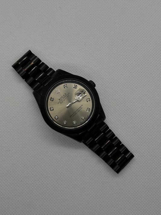 ROLEX skin dial Black Beauty With Premium Touch date working Stainless Steel