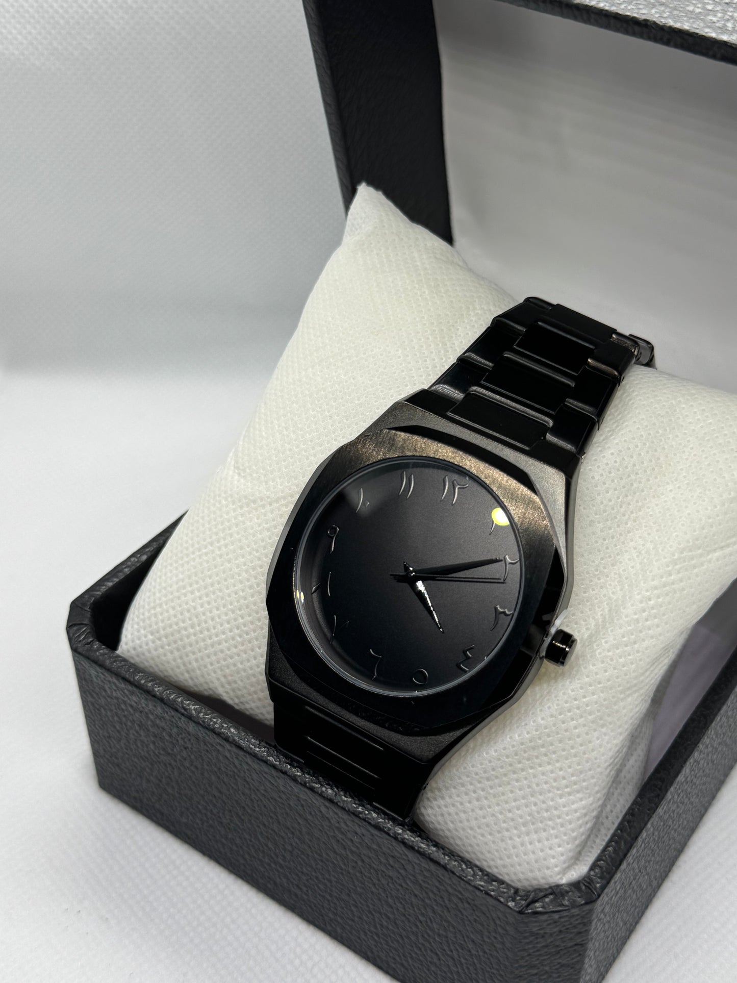 Black Aura Arabic Dial Stainless Steel Master Lock