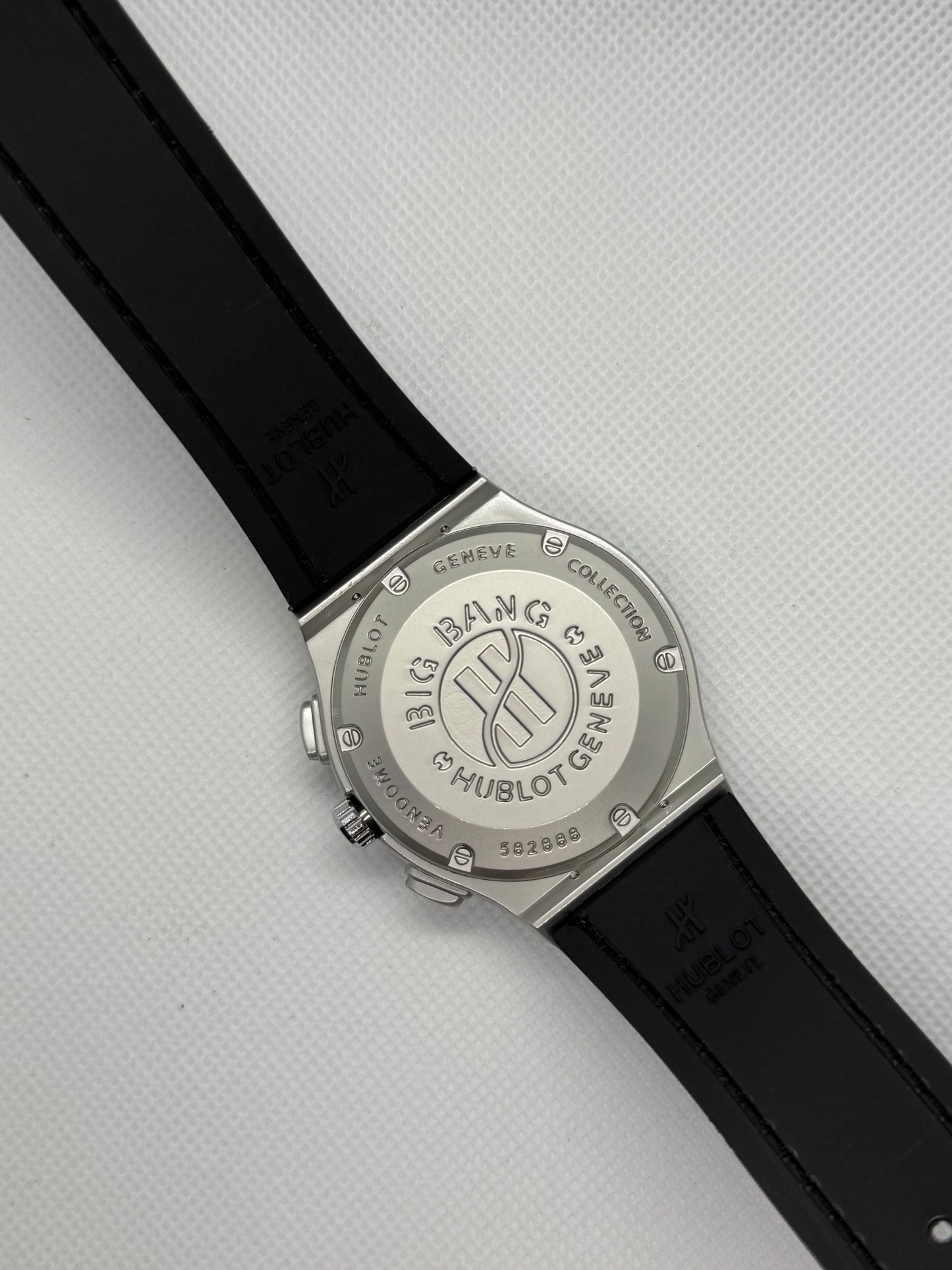 Hublot Vista Blue Dial Leather Straps Premium Watch with Master Lock