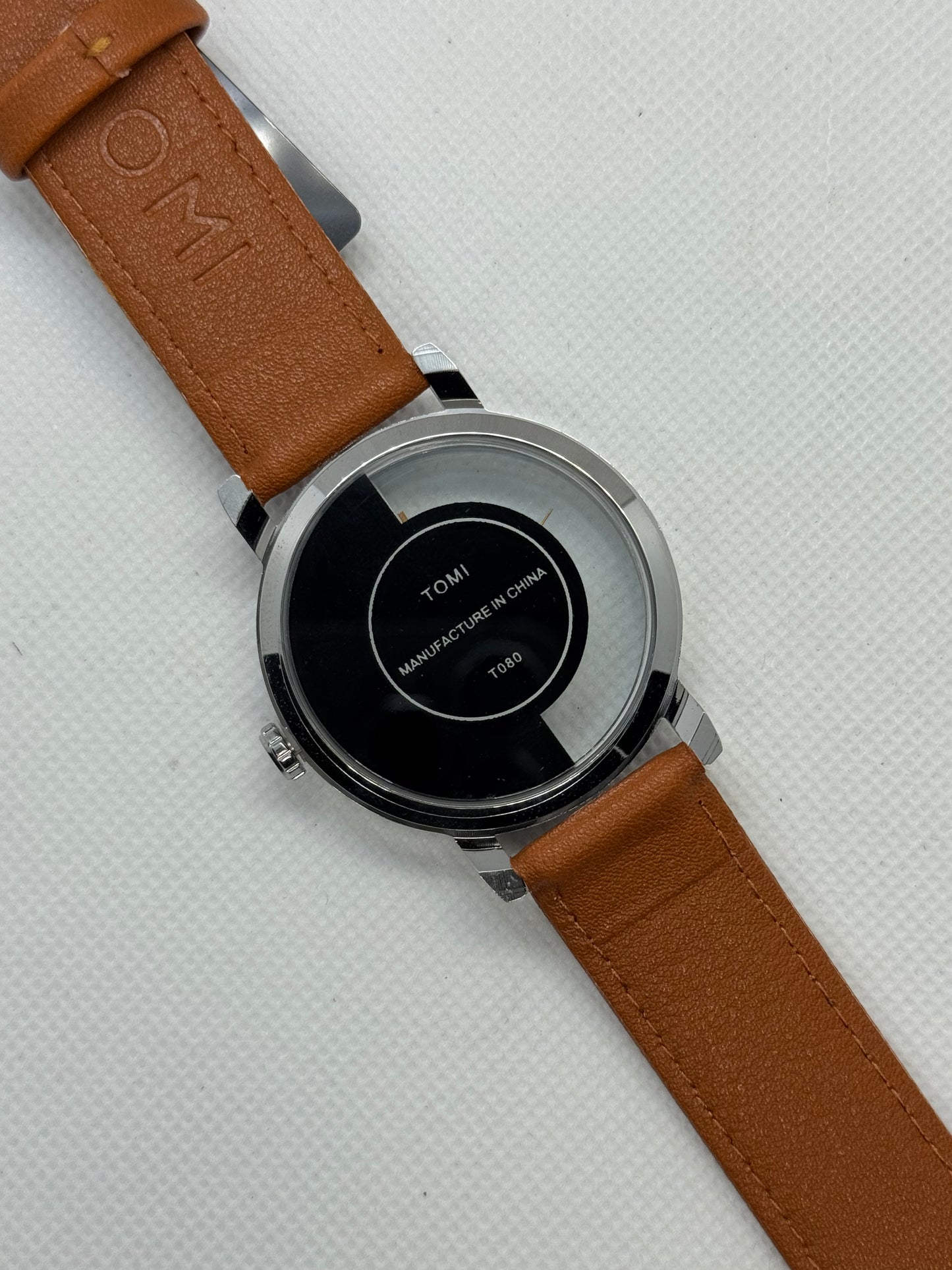 TOMI T_080 Unisex Watch Half Transparent Leather Strap
