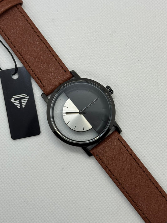 TOMI T_080 Unisex watch Half Transparent Orignal Leather Strap