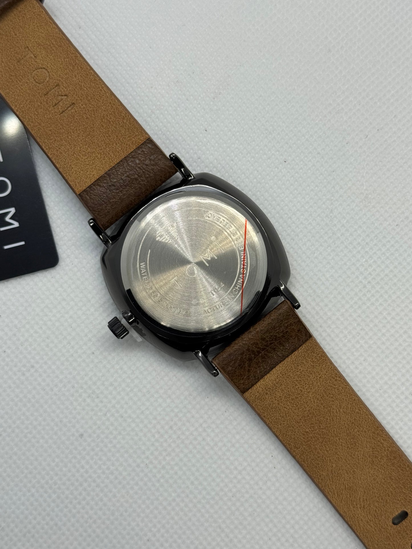 TOMI T_044 Men,s Watch Quarts Date Leather Strap