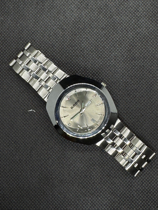 Rado Silver Diastar Stainless Steel date working master lock
