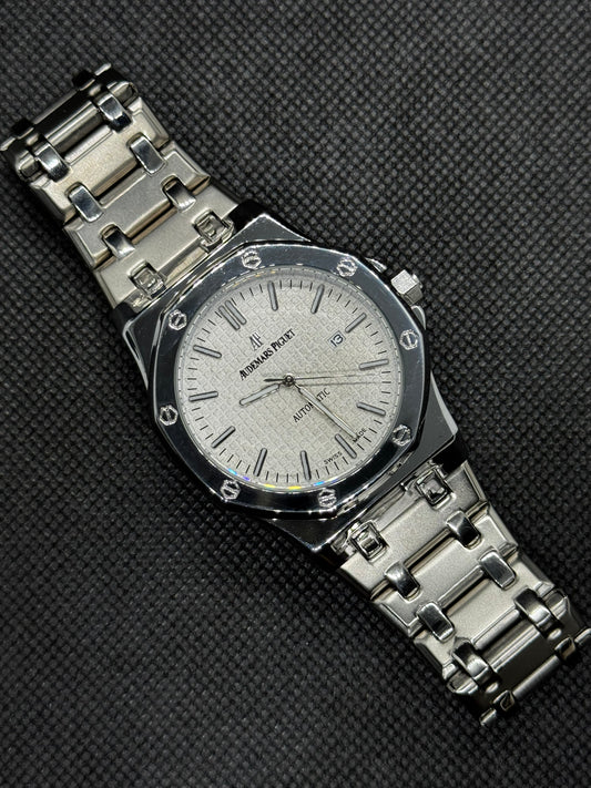 AP Automatic back dial Quarts movement white dial 40mm date working Stainless steel