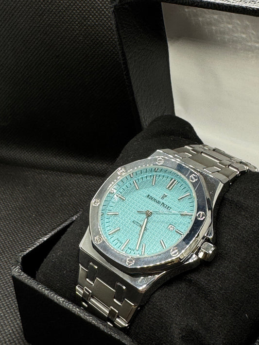 AP Automatic back dial Quarts movemont Tiffany colour 40mm Date working Stainless Steel