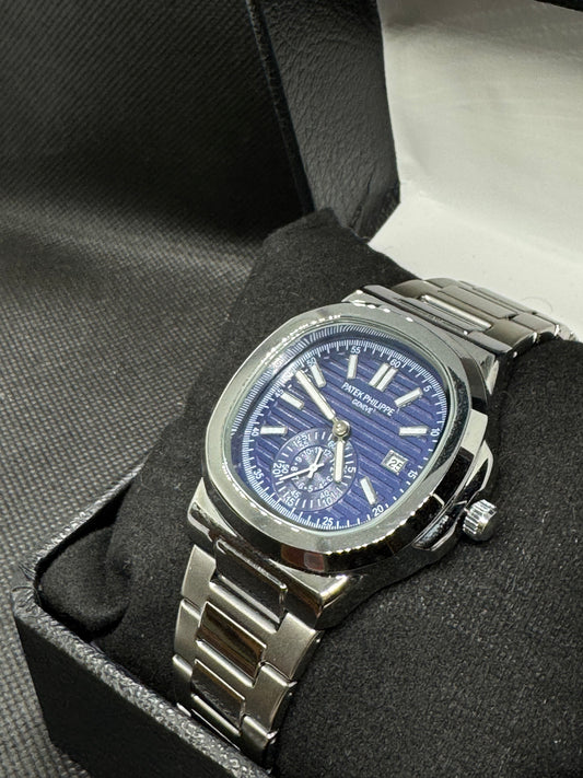 Patek Philippe Blue Dial Date working Stainless Steel