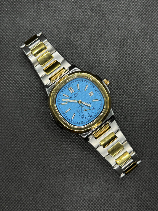 Patek Philippe Tiffany Dial two tone coloue date working Stainless Steel