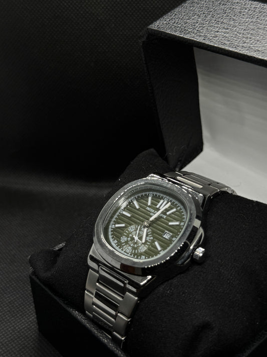 Patek Philippe Green Dial Date Working Stainless Steel
