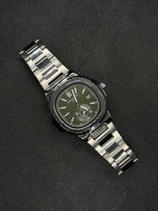 Patek Philippe Green Dial Date Working Stainless Steel