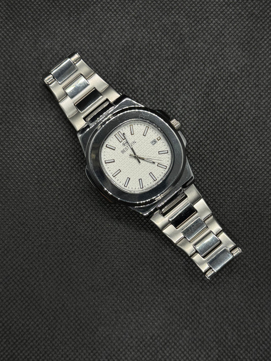 BESTWIN white Dial Date working Stainless Steel Master Lock