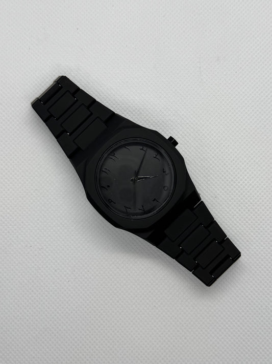 Black Aura Arabic dial Fiber material mate with Master lock date and time working