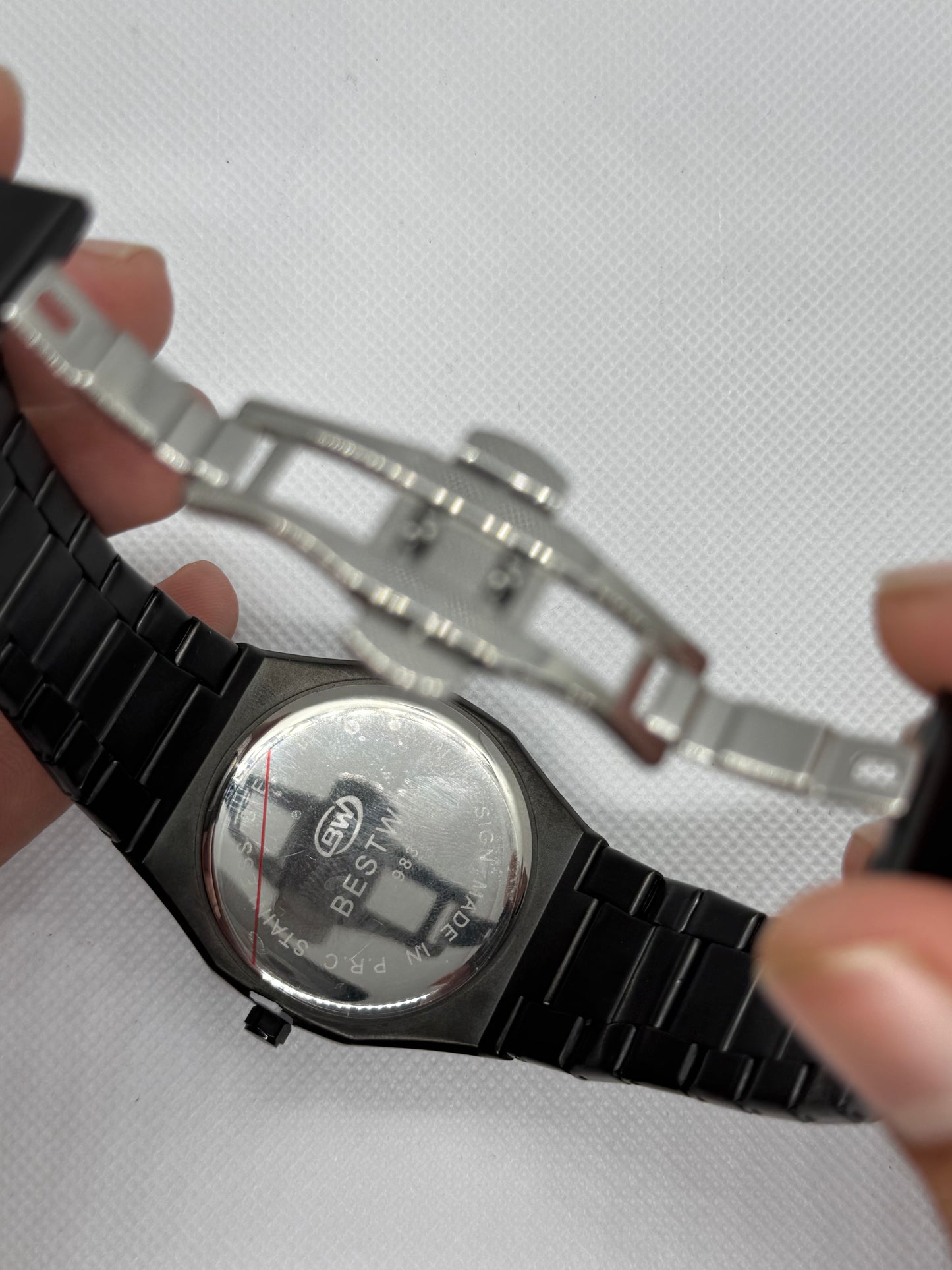 Black Aura With Arabic Dial Stainless Steel With Master Lock